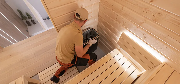 Finnish Sauna Ceiling Installation in Toronto, Ontario