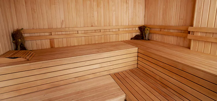 Spruce Wood Sauna Interior Construction in Toronto, Ontario