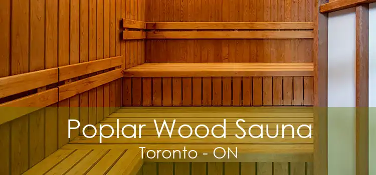 Poplar Wood Sauna Toronto - ON